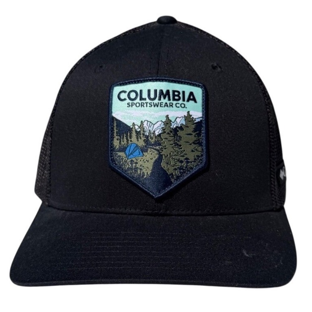 Columbia Flexfit Hat L/XL Spring Grove II Mesh Outdoor Cap Black